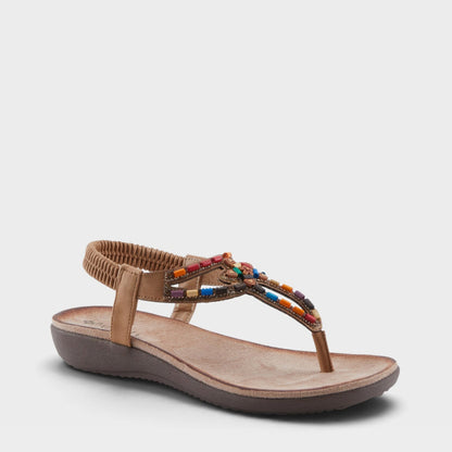 PATRIZIA CREMA THONG SANDALS