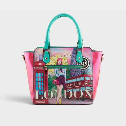 LA PHILIPE LP1022-11 UMBRELLA IN LONDON HANDBAG-SATCHEL