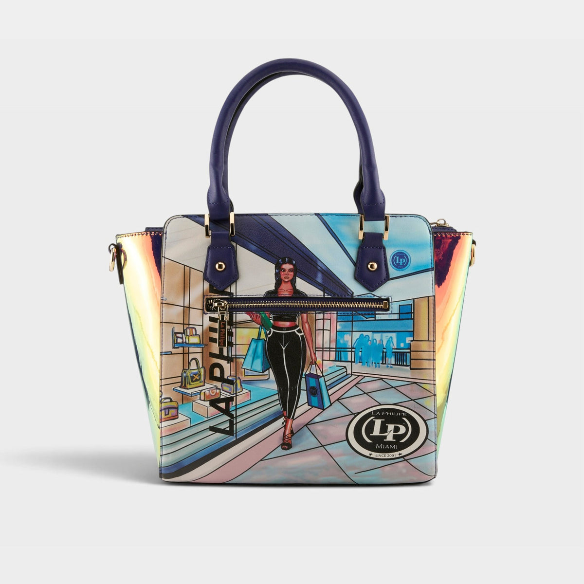 LA PHILIPE LP1022-9 SHOPPING IN THE MALL HANDBAG-SATCHEL