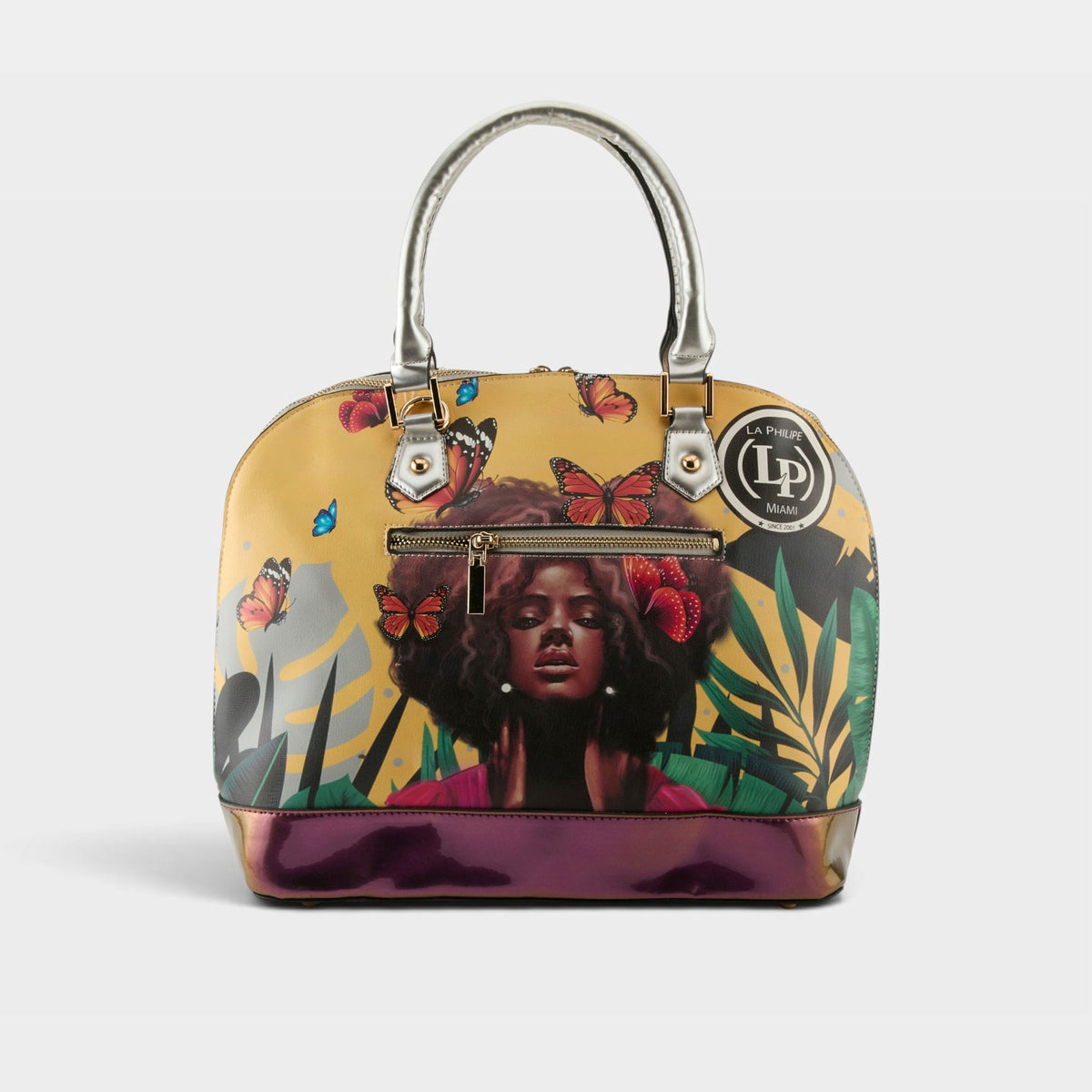 LA PHILIPE LP1027-12 BUTTERFLY FLY HANDBAG-OVAL