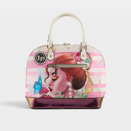 LA PHILIPE LP1027-14 PINK BEAUTY HANDBAG-OVAL
