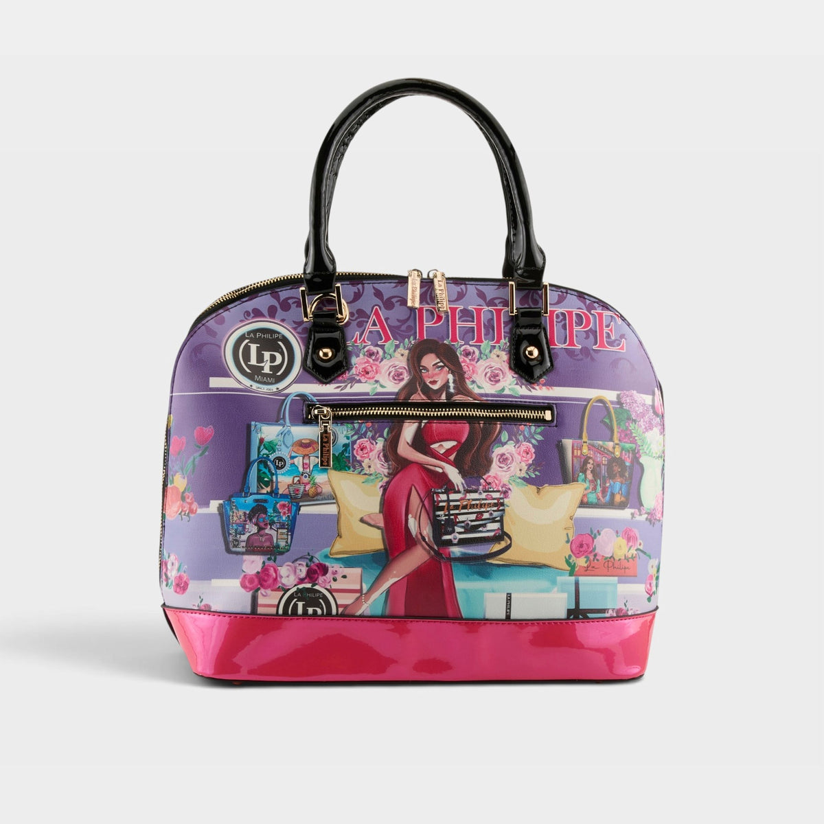 LA PHILIPE LP1027-15 BOLD BEAUTY HANDBAG-OVAL