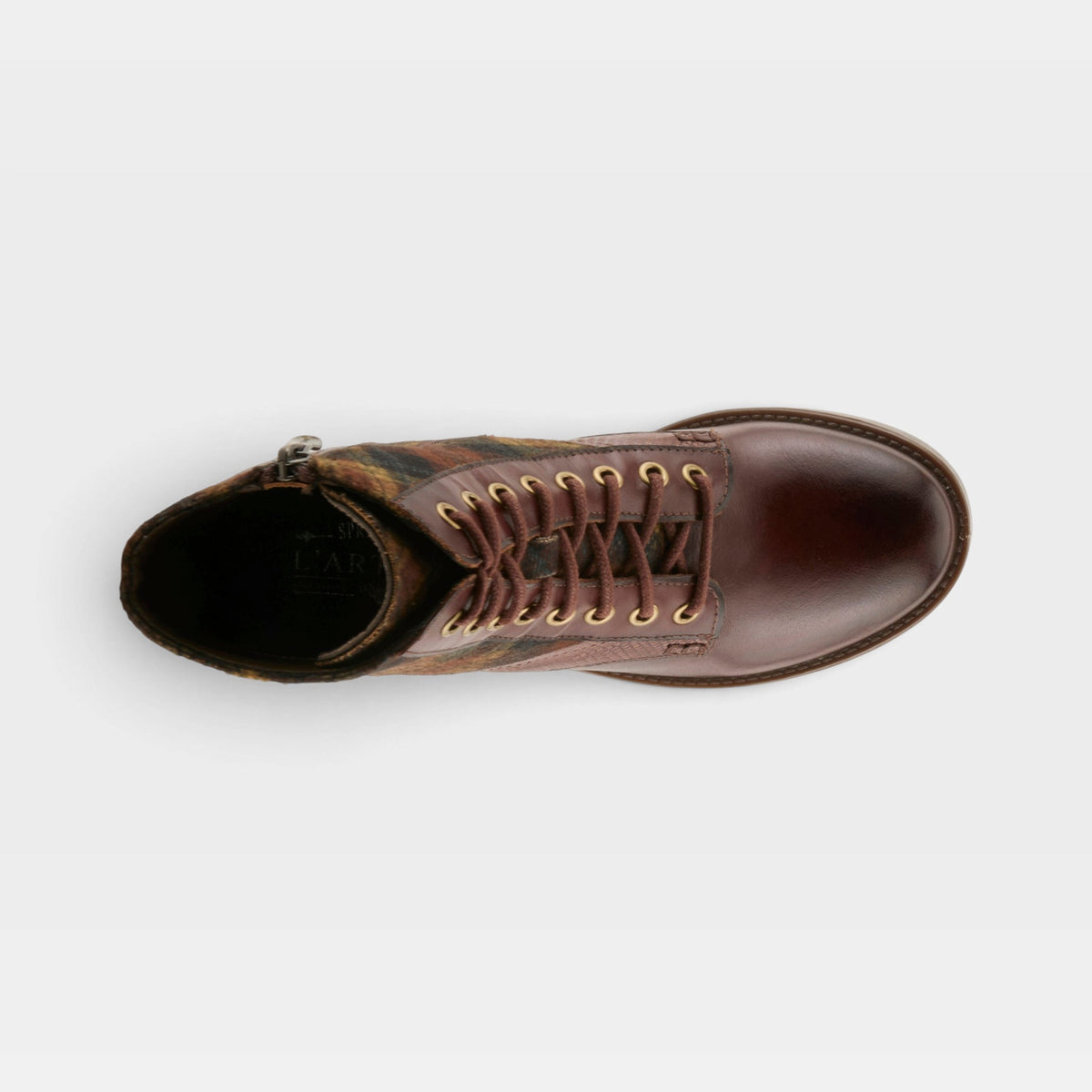 L'ARTISTE MARTY-PLAID BOOTS