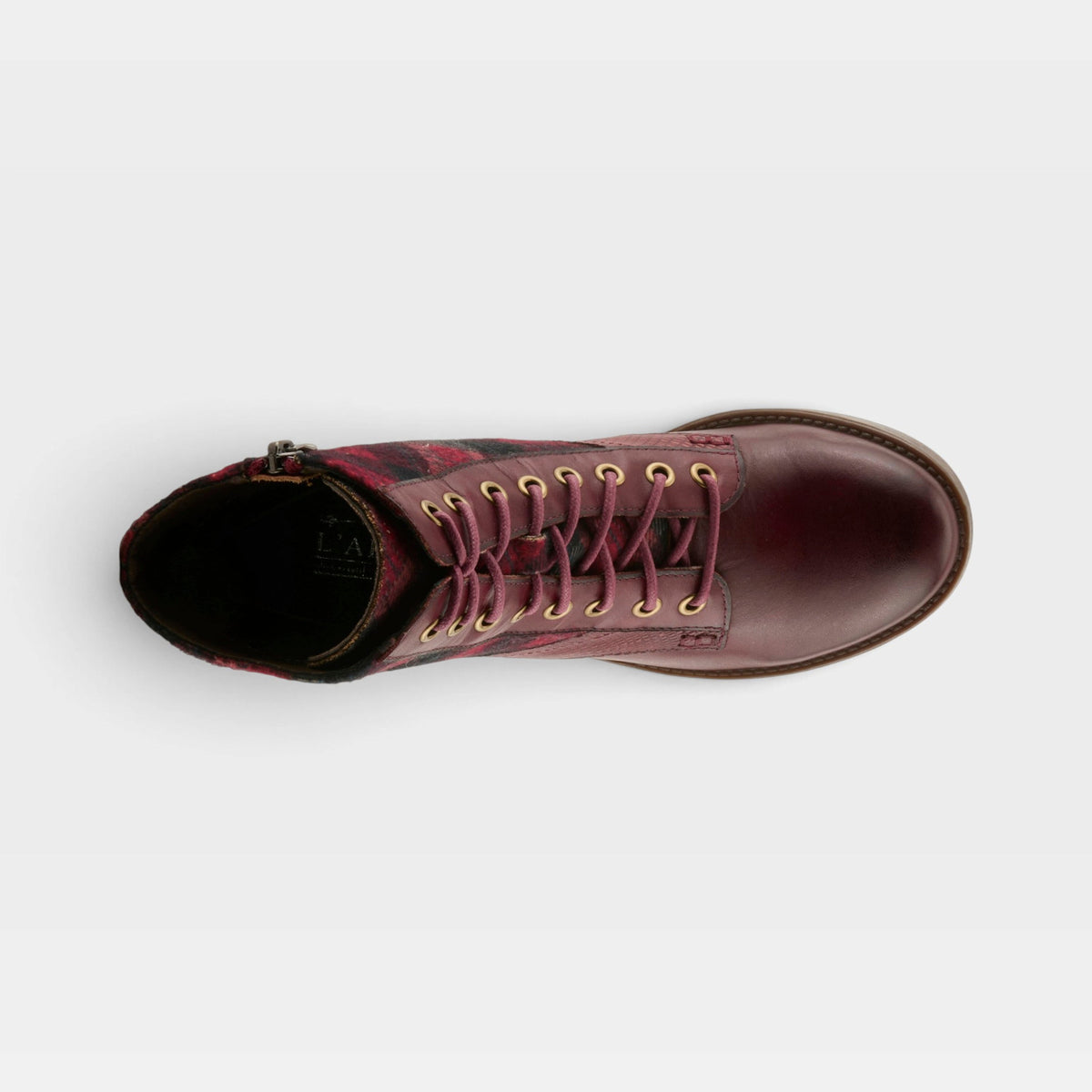 L'ARTISTE MARTY-PLAID BOOTS