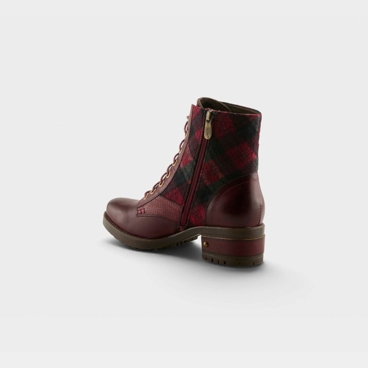 L'ARTISTE MARTY-PLAID BOOTS
