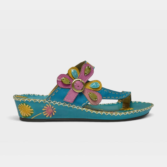 L'ARTISTE SANTORINI SLIDE SANDAL