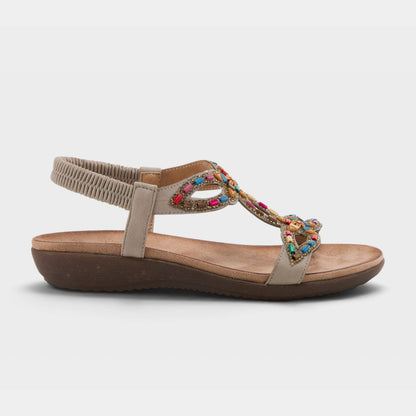 PATRIZIA VOLCANIC T-STRAP SANDALS