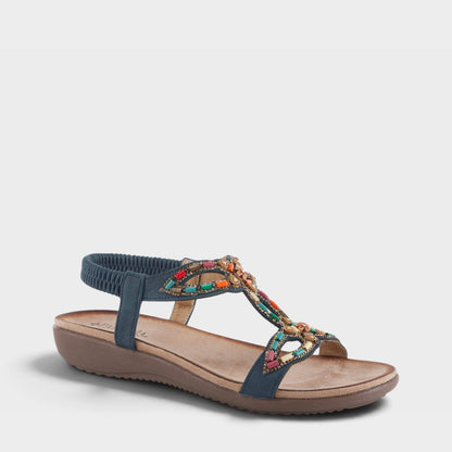 PATRIZIA VOLCANIC T-STRAP SANDALS