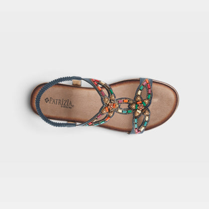 PATRIZIA VOLCANIC T-STRAP SANDALS