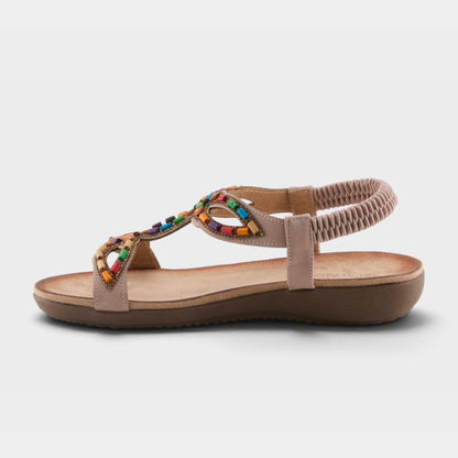 PATRIZIA VOLCANIC T-STRAP SANDALS