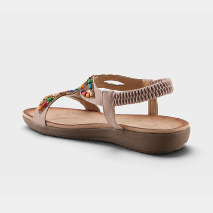 PATRIZIA VOLCANIC T-STRAP SANDALS